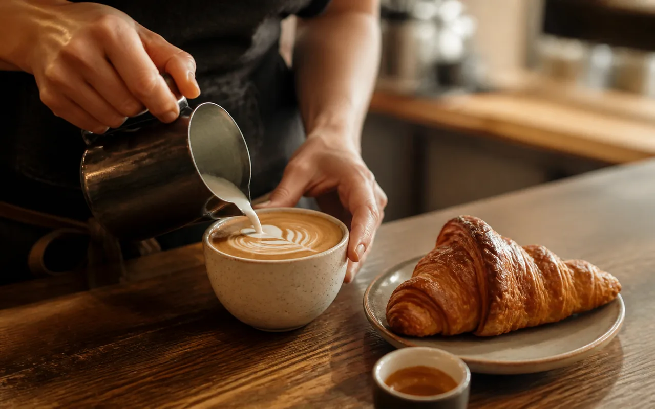Illustration d’ambiance pour cafés, petits-déjeuners et douceurs