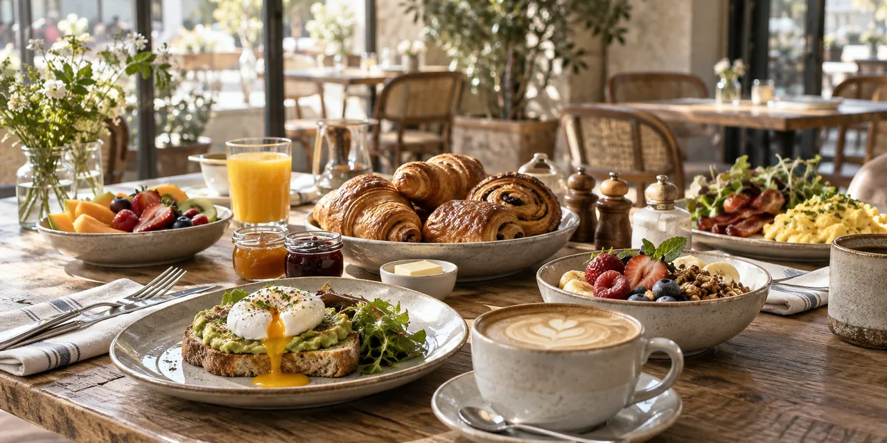 Illustration IA d’une table de brunch